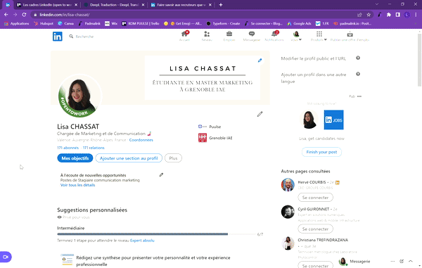 enlever les cadres linkedin