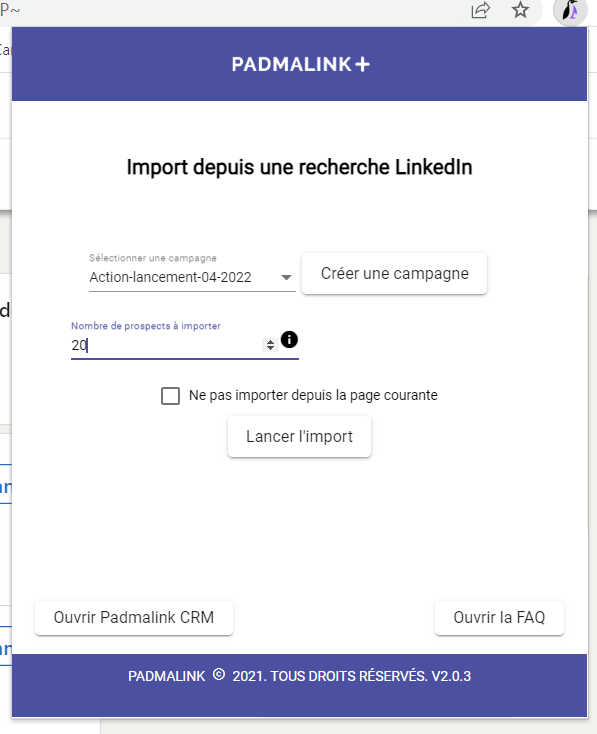 construire base données linkedin padmalink creation campagne