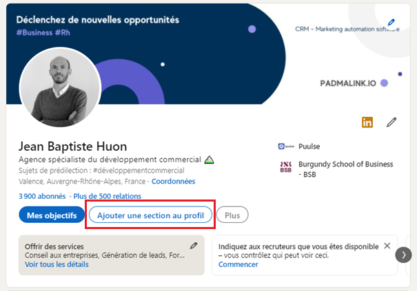 LinkedIn,Ma sélection,Profil LinkedIn
