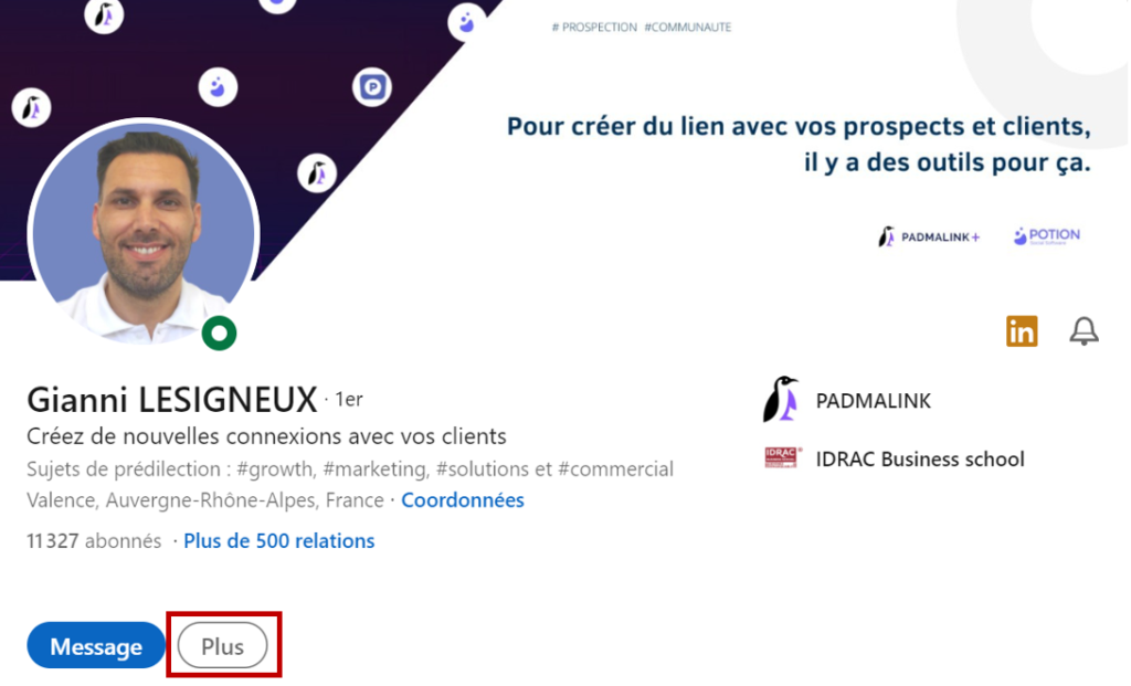 Méthode pour bloquer une personne sur LinkedIn