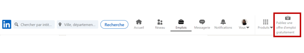 publier une offre d'emploi sur LinkedIn