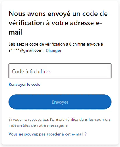 Nouveau mot de passe