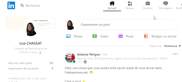 alerte d'emploi sur linkedin