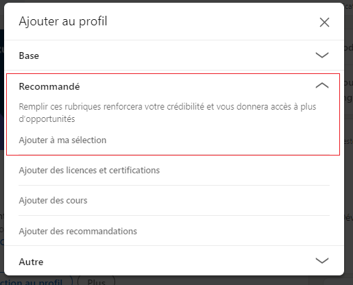 LinkedIn,Ma sélection,Profil LinkedIn