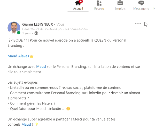 supprimer une publication sur linkedin