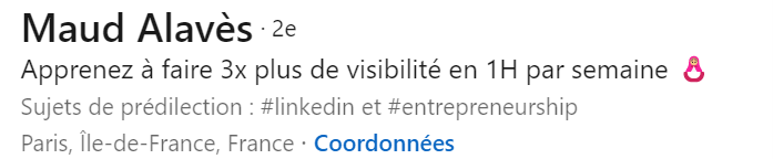 headline de profil LinkedIn