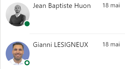 statuts dans la messagerie linkedin