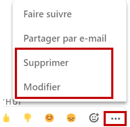 modifier ou supprimer un message linkedin