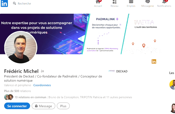 envoyer une demande de connexion personnalisée