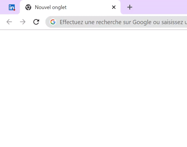 retirer un onglet LinkedIn ouvert