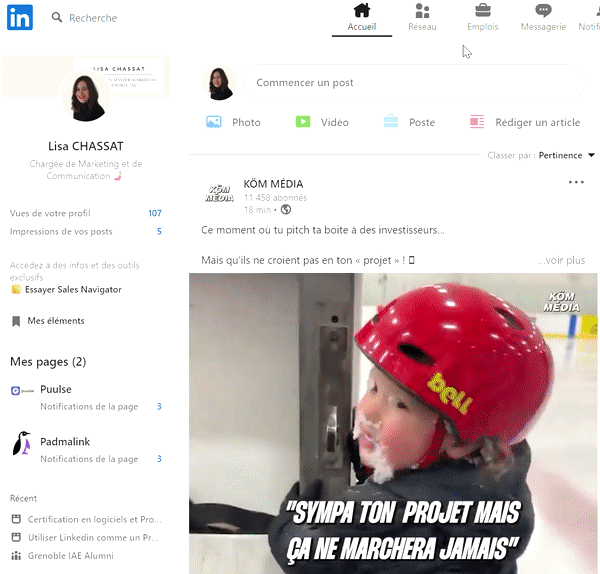 envoyer un message linkedin