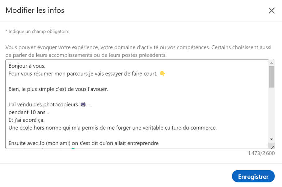 modifier un résumé