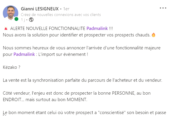 enregistrer une publication