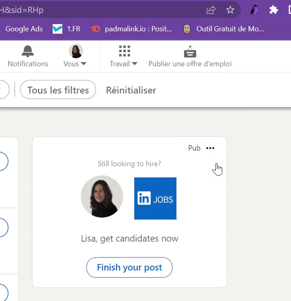 import sur événement linkedin sur padmalink