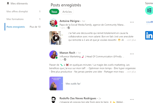 partager une vidéo linkedin enregistrée