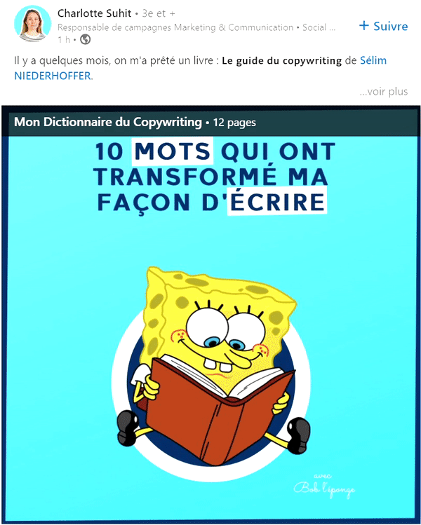Image d'un post LinkedIn pertinent