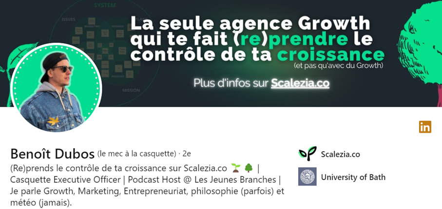 exemple 2 personal branding sur linkedin