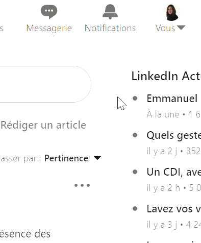 GIF chemin d'accès "préférences et confidentialité"