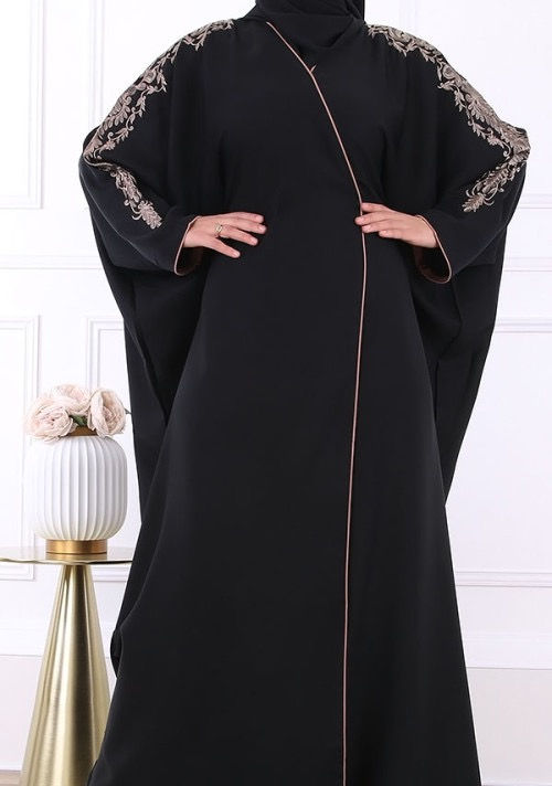 DUBAI BADIA BUTTERFLY AND ARABESQUE EMBROIDERY ABAYA
