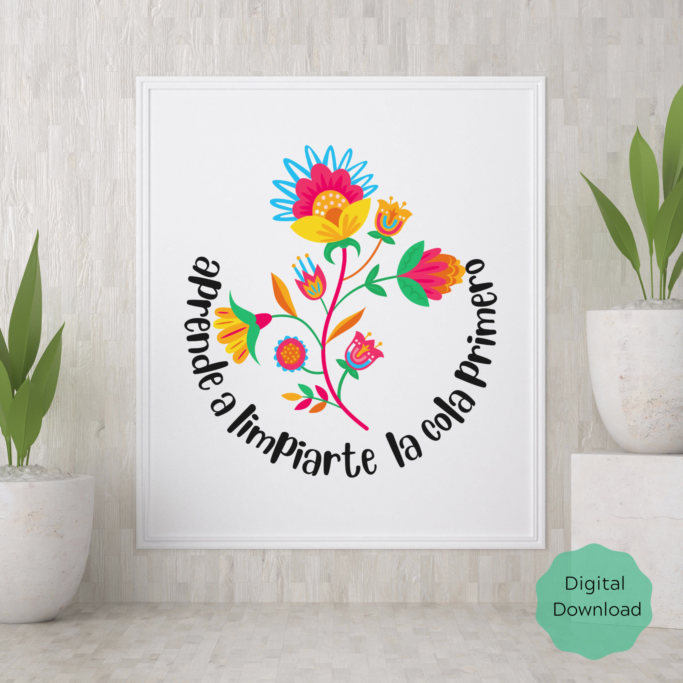 Que Dios Te Bendiga Printable Wall Art, Spanish, Mexican Art, Latina