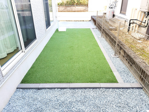 外構工事人工芝の庭
