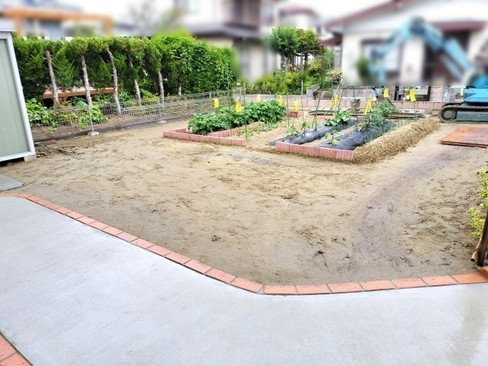 外構工事山砂整地