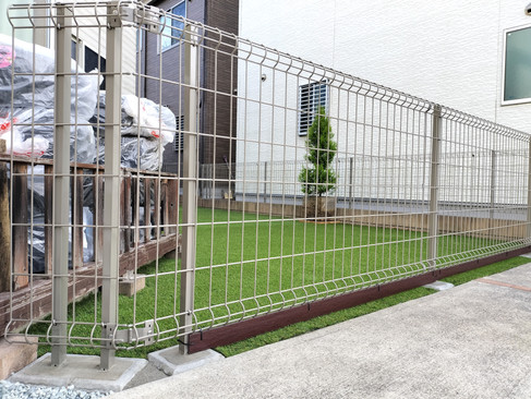 外構工事メッシュフェンス・1