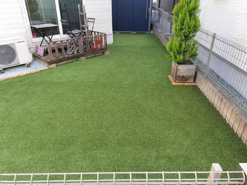 外構工事防草人工芝・1