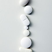 White pills arrangement