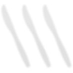 Thumbnail: Heavy Duty Reusable Cutlery White Plastic Forks, Spoons, Knives  (Tithe)
