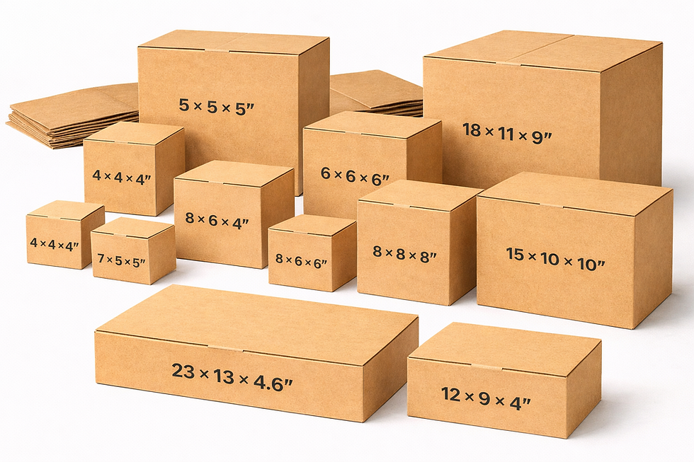 Thumbnail: Single Wall Cardboard Boxes XS-S-M Parcel Size Postage Postal Boxes for Shipping