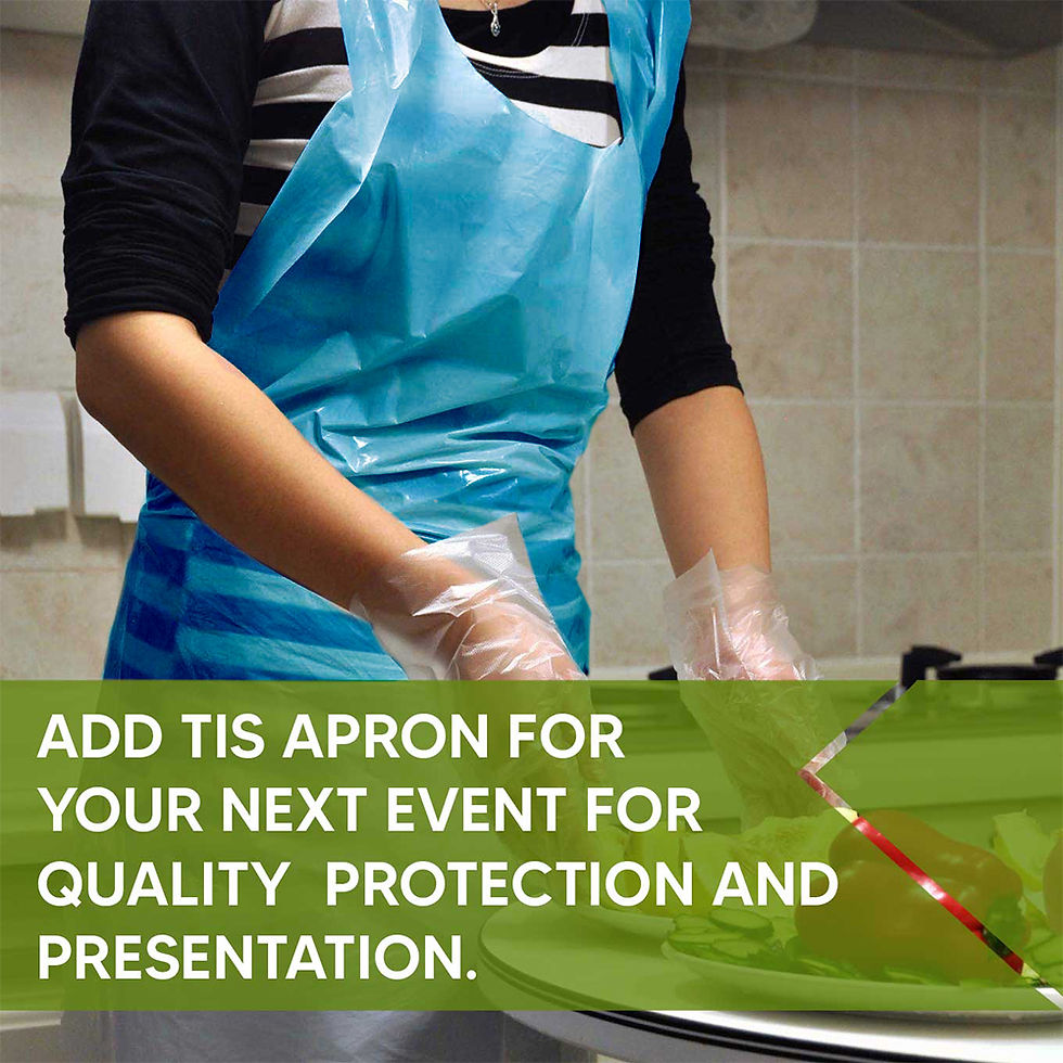 Thumbnail: 1000 x Disposable Plastic Apron on Roll 45" x 27" Blue PPE Waterproof A