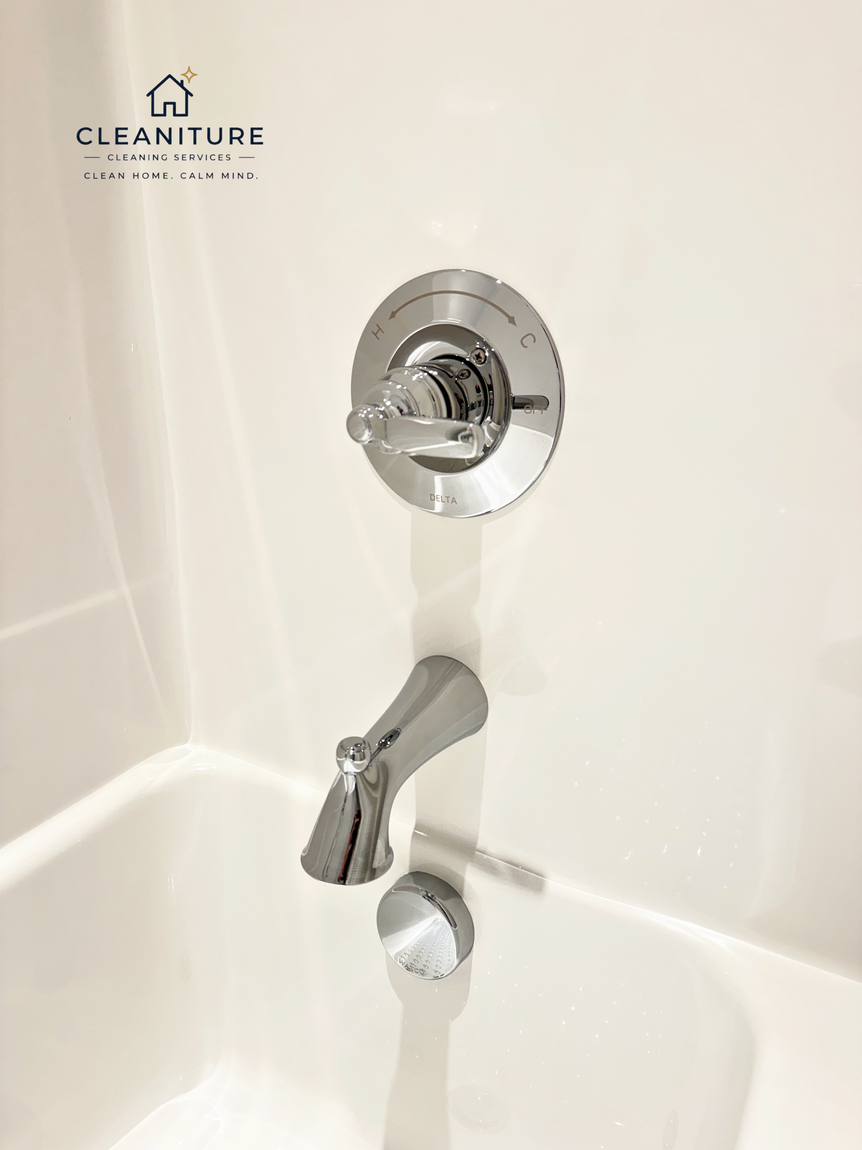 Polished bathtub fixtures for recurring house cleaning in Cornelius NC