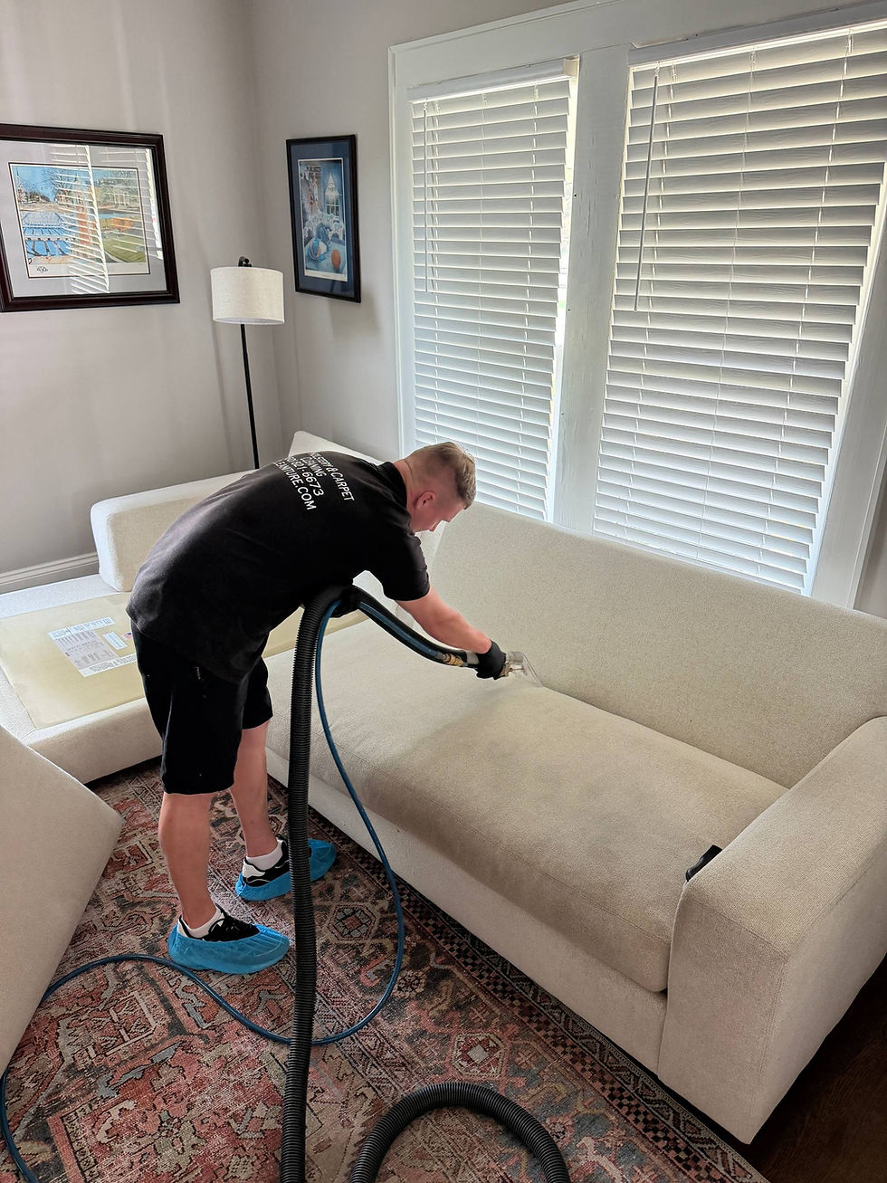 Professional couch cleaning in Lake Norman NC by Cleaniture