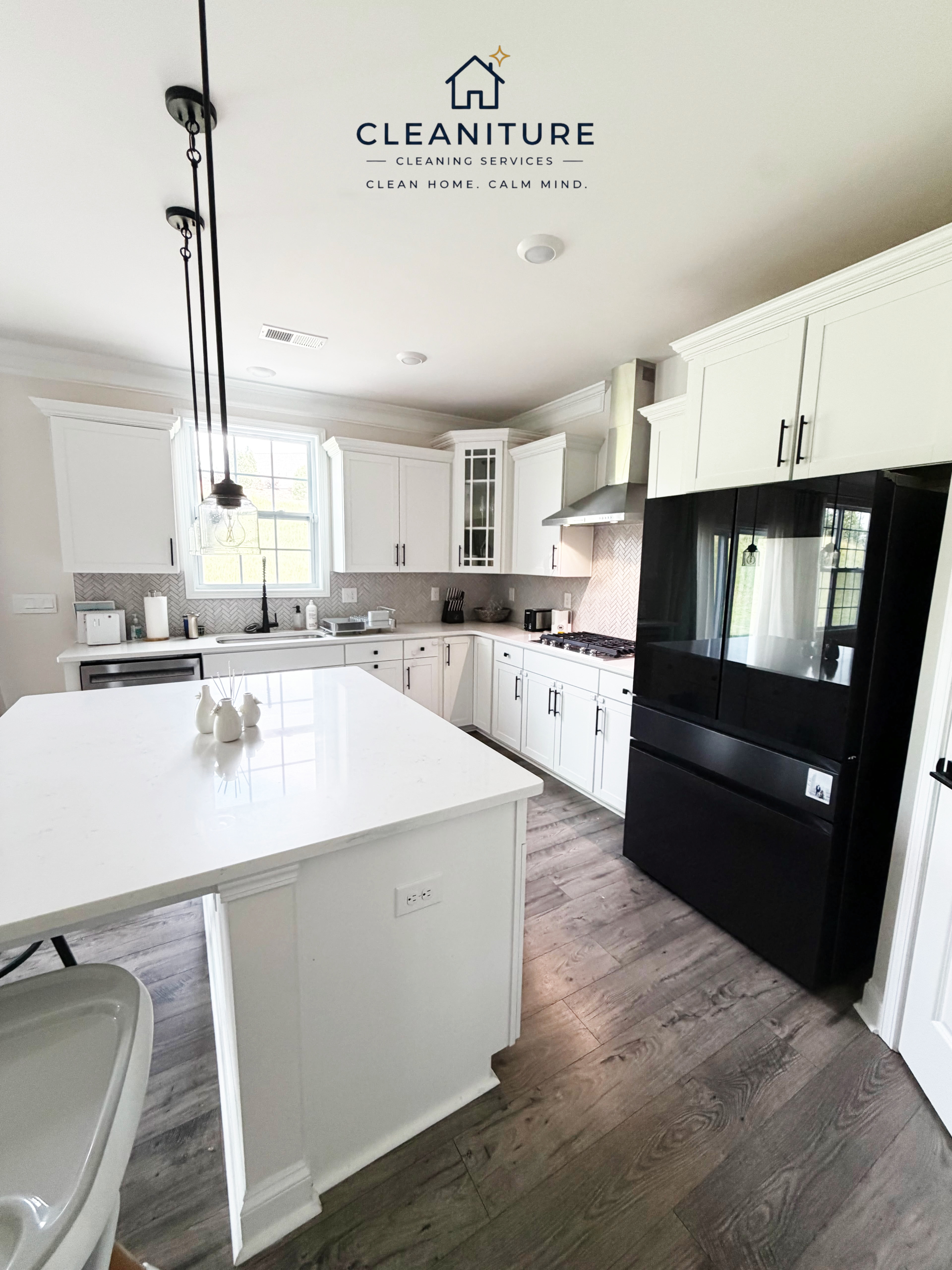 Cleaned kitchen island for house cleaning in Charlotte NC