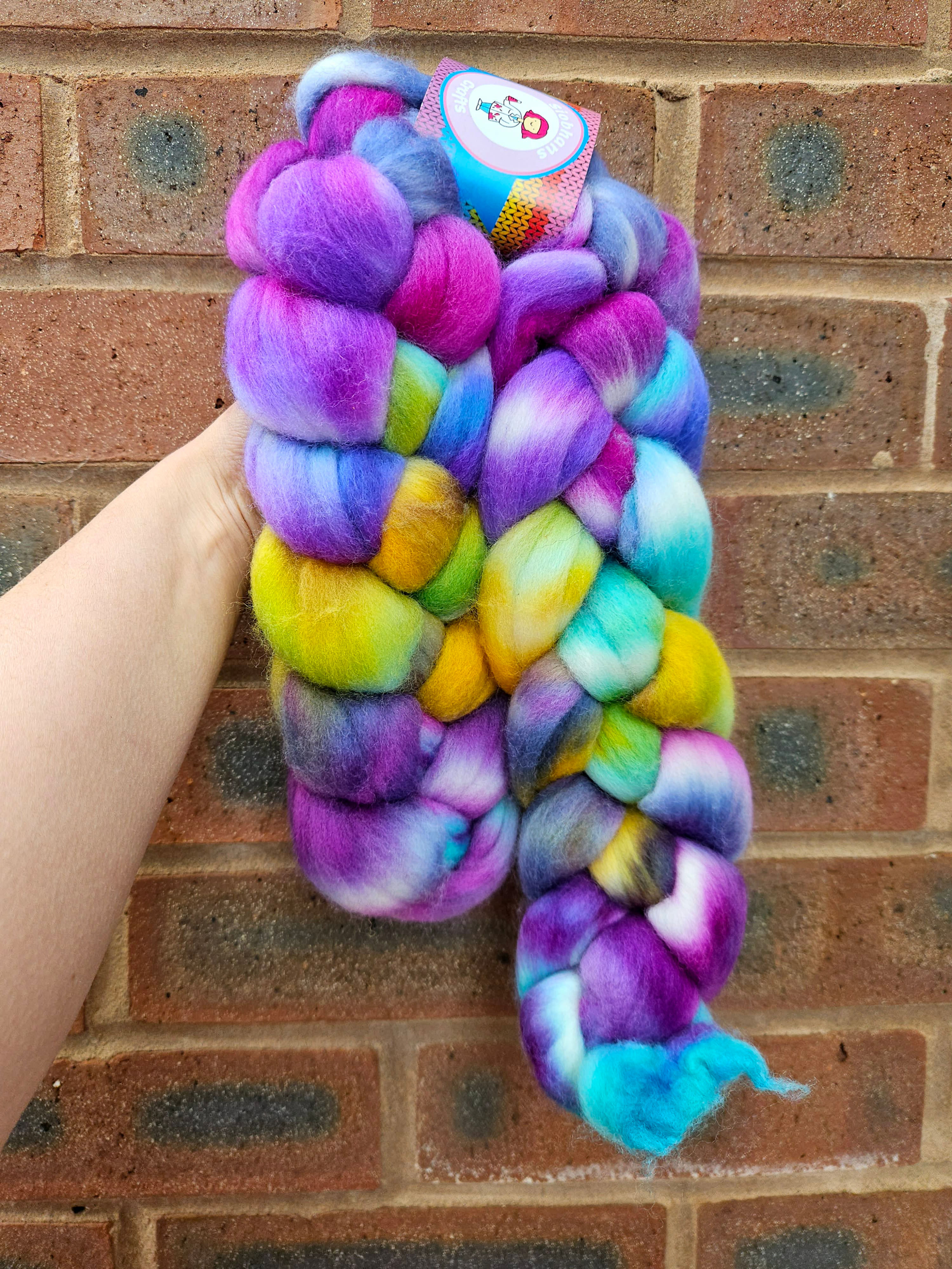 Washed up Pebbles (dark) - Roving - 100g