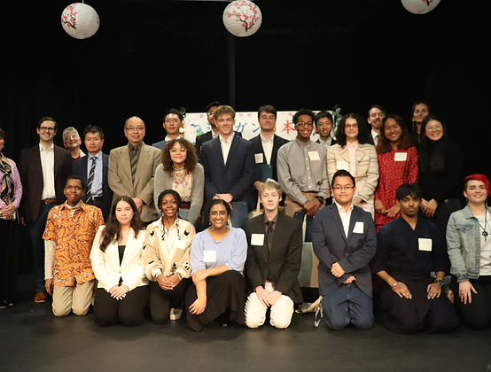 2024 Speech Contest photograph of all competitors, judges, and coaches