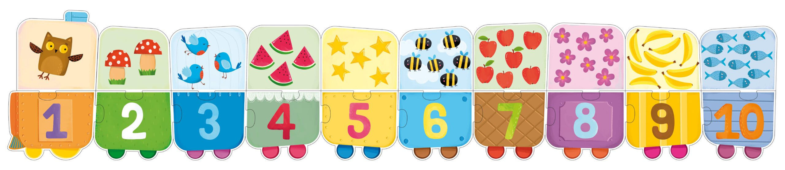 MIJN EERSTE CIJFERS PUZZELTREIN + BOEK