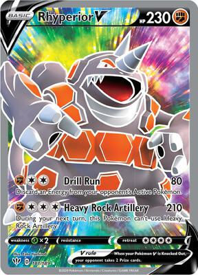 Rhyperior V (Full Art) 181/189 - SWSH03: Darkness Ablaze - Near Mint