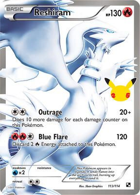 Reshiram 113/114 - Celebrations: Classic Collection - Near Mint