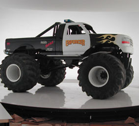 Bill Ferrell Co. turntable displays a monster truck