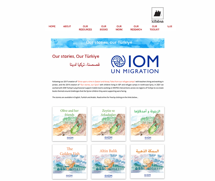 All of our co-created series of children's books are freely available to read and download on Kitabna's website.