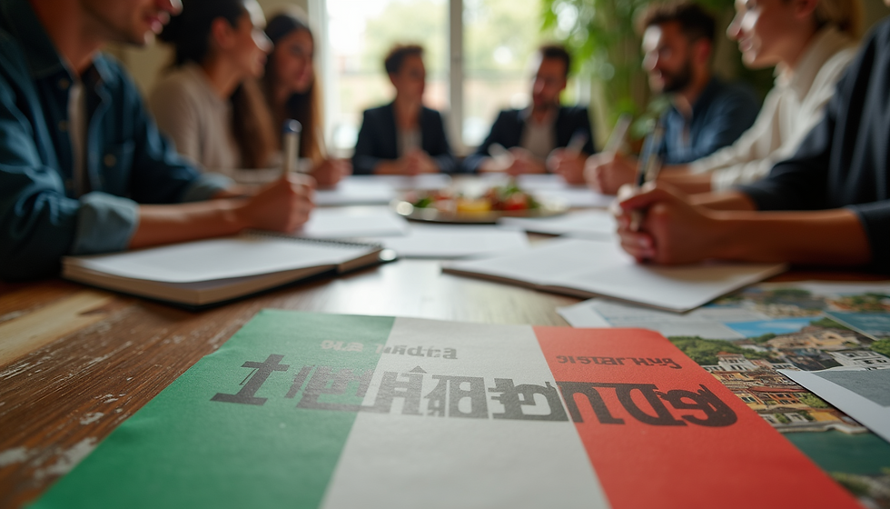 People around a table learning together