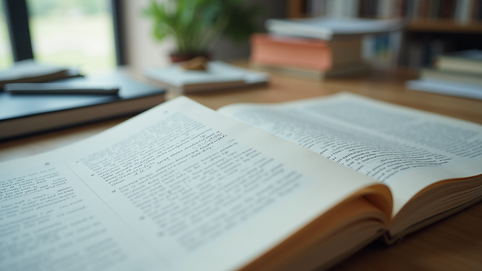 Eye-level view of a stack of translated documents