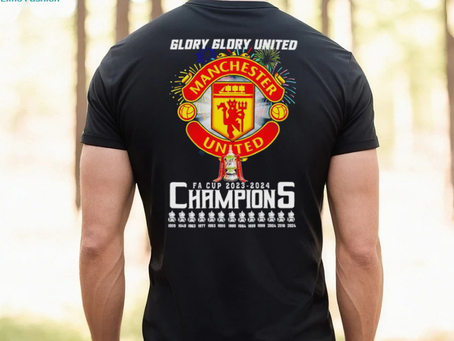 Glory Glory Manchester United FA Cup 2023 2024 Champions shirt