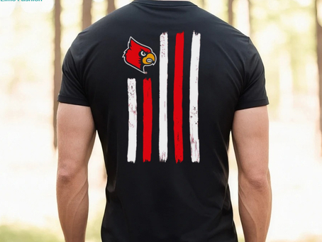 Louisville Cardinals Brushstroke flag 4th of July 2024 shirt