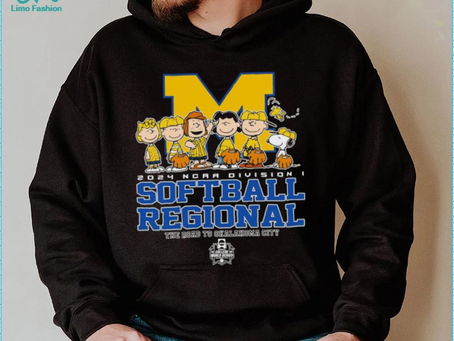 Peanuts characters 2024 NCAA division I softball regional Michigan Wolverines logo shirt