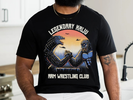 Legendary Godzilla Kaiju vs King Kong arm wrestling club shirt