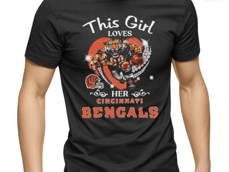 This girl loves her Cincinnati Bengals Hearts diamond mascot 2024 shirt