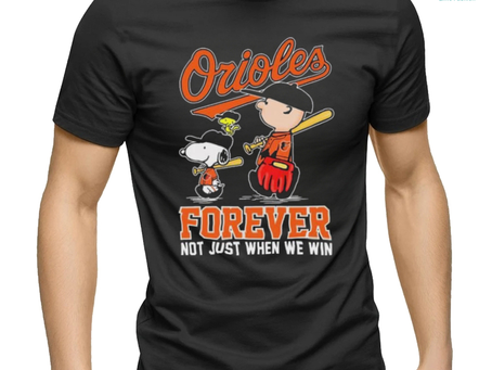 Baltimore Orioles X Snoopy And Charlie Brown Forever Not Just When We Win Shirt
